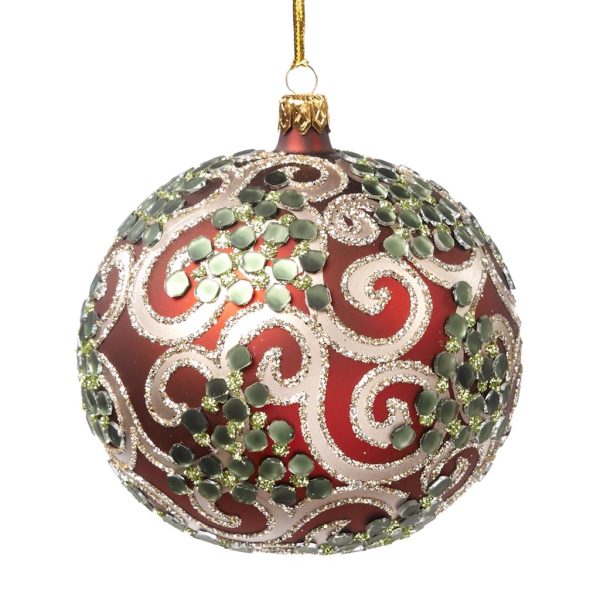 Goodwill Red Mirror Swirl Ball L20104