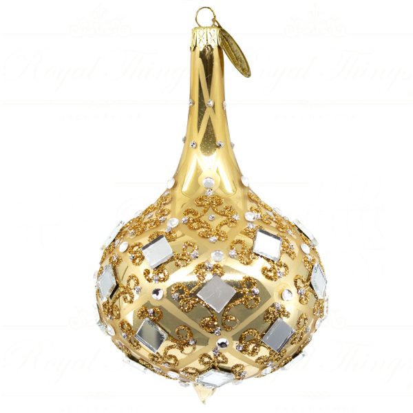 Katherine Collection Christmas Ball The Mirror Glass Ball Gold Kc 66 18891 Drop