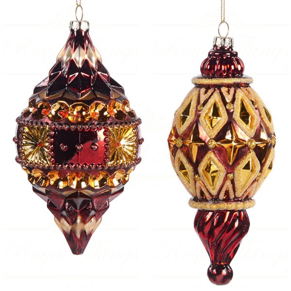 Katherine S Collection Christmas Ball Glass Gifts Geometric Finial Kc C 18 949479