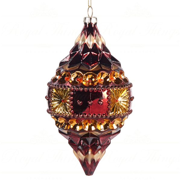 Katherine S Collection Christmas Ball Glass Gifts Geometric Finial Kc C 18 949479 A