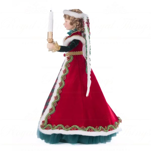 Katherine S Collection Christmas Collectible Dolls Led Penelope Poinsettia Angel Tree Topper Red Gold Green Kc 28 428329 2