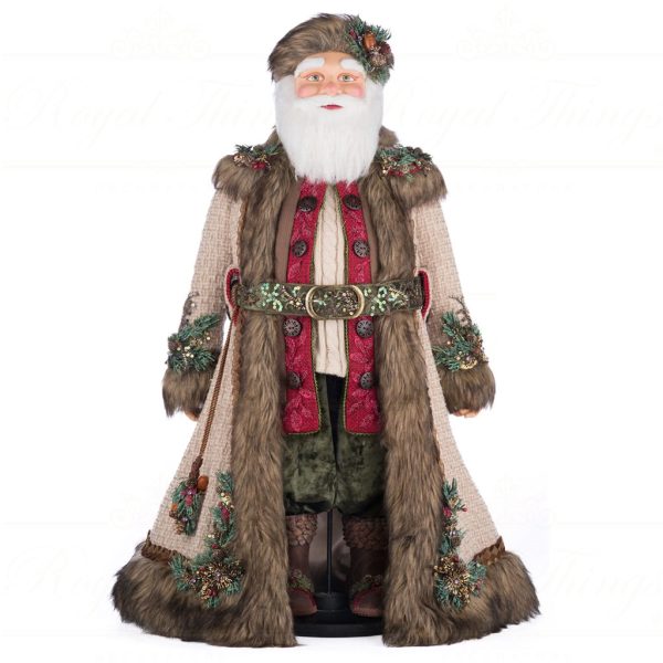 Katherine S Collection Christmas Collectible Dolls North Country Papa Nicholas Santa Doll Brown Red Green Kc 28 428261