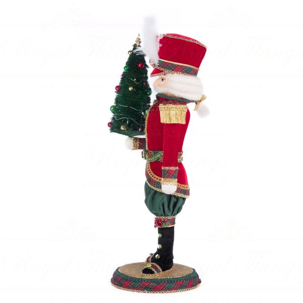 Katherine S Collection Christmas Decorative Items Admiral Terrance Tartan Nutcracker Tabletop Gold Green Red Kc 28 428568 2