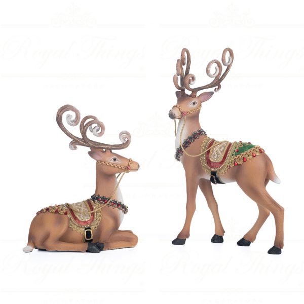 Katherine S Collection Christmas Decorative Items Christmas In The City Reindeer Brown Red Green Gold Kc 28 328523