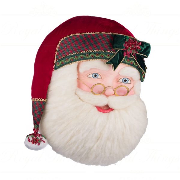 Katherine S Collection Christmas Decorative Items Holiday Magic Santa Wall Mask Green Red White Kc 28 428330 1