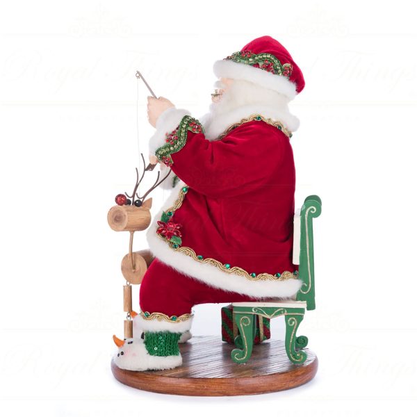 Katherine S Collection Christmas Decorative Items Holiday Magic Santa With Marionette Tabletop Green Red White Kc 28 428334 2