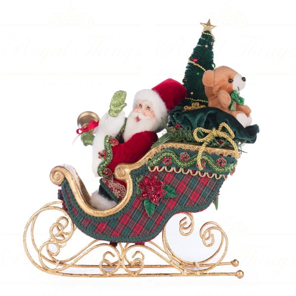 Katherine S Collection Christmas Decorative Items Holiday Magic Sleigh Tabletop Green Red Gold Kc 28 428332 1