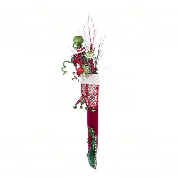 Katherine S Collection Christmas Decorative Items Holly Woods Floral Stocking Wall Green Red White Kc 28 428341 3