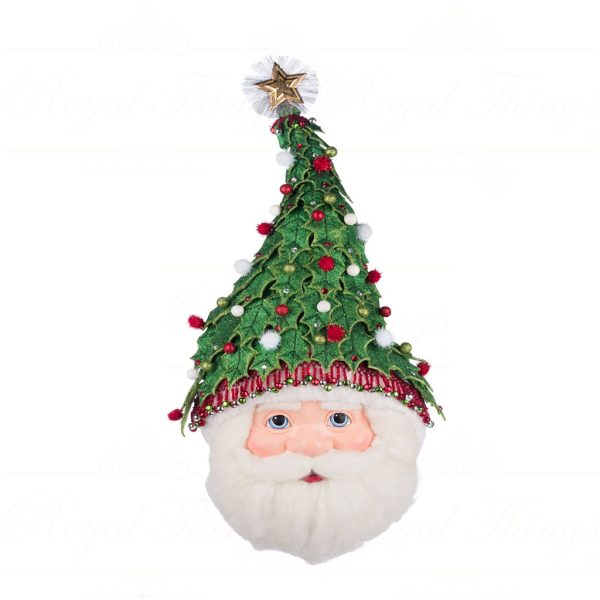 Katherine S Collection Christmas Decorative Items Hollyville Xmas Tree Santa Wall Mask Green Red White Kc 28 428357 1