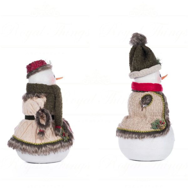 Katherine S Collection Christmas Decorative Items Mr And Mrs North Country Snowman Tabletop Green Cream Red Kc 28 428273 4