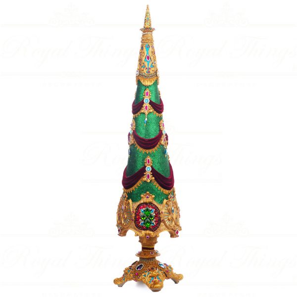 Katherine S Collection Christmas Decorative Items Nutcracker Embellished Xmas Tree Burgundy Green Gold Kc 28 328851