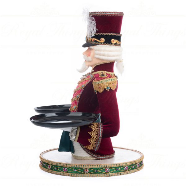 Katherine S Collection Christmas Decorative Items Nutcracker Server With Tablecloth Burgundy Pink Gold White Kc 28 328848 2