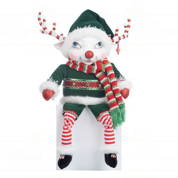 Katherine S Collection Christmas Decorative Items Peppermint Palace Reindeer Lanky Leg Red Green White Kc 28 328525