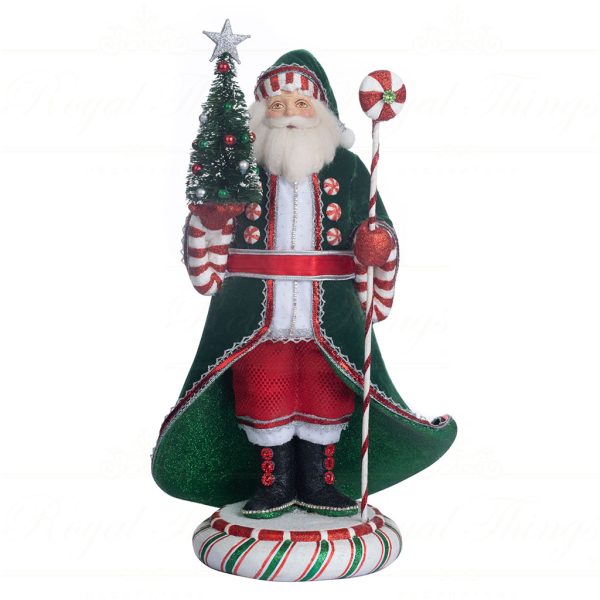 Katherine S Collection Christmas Decorative Items Peppermint Palace Santa Figure Red Green White Kc 28 328044