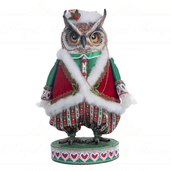 Katherine S Collection Christmas Decorative Items Seasoned Greetings Owl Red Green White Brown Kc 28 328050