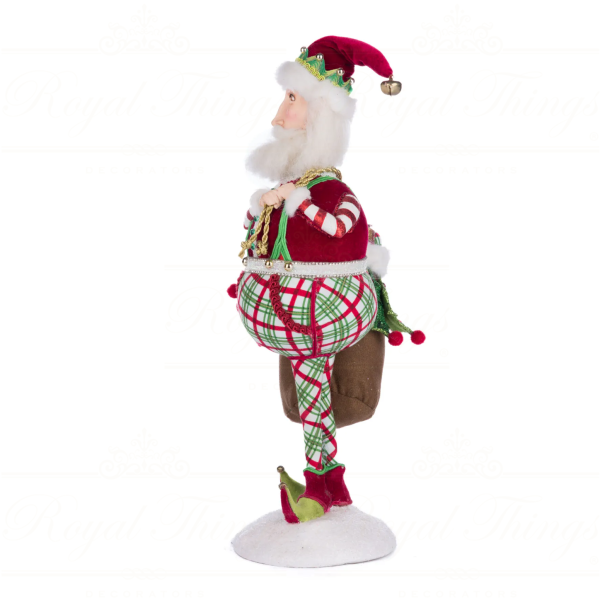 Katherine S Collection Christmas Decorative Items Silly Santa With Bag Tabletop Green Red White Kc 28 428346 2