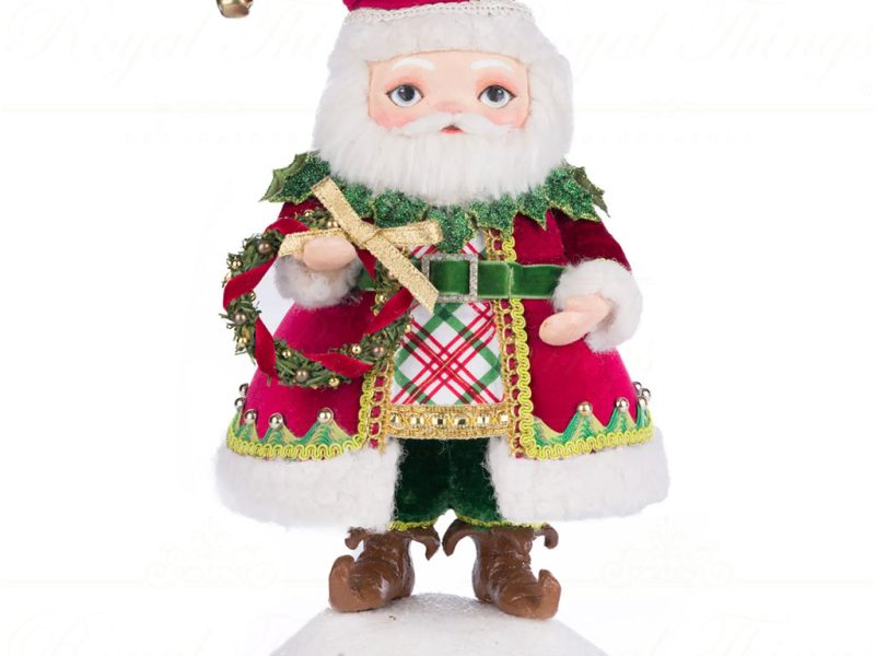 Katherine S Collection Christmas Decorative Items Silly Santa With Wreath Tabletop Green Red White Kc 28 428345 1
