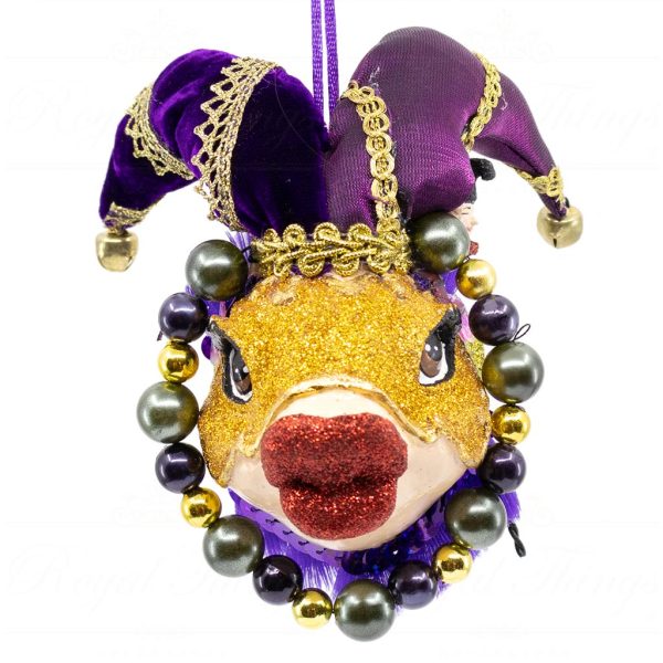 Katherine S Collection Christmas Heritage Ornament Mardi Grass Venice Masquerade Kissing Fish Red Purple Green Kc 66 18822 Green