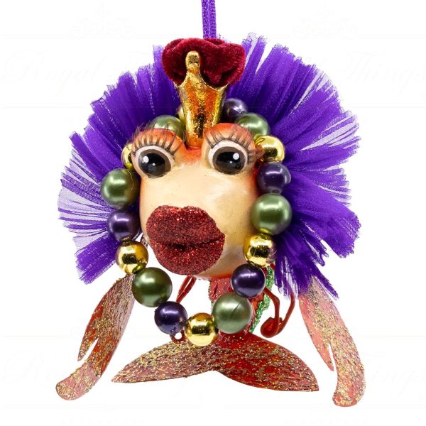Katherine S Collection Christmas Heritage Ornament Queen Of Pearls Kissing Lobster Purple Red Green Kc 60 18821 Green