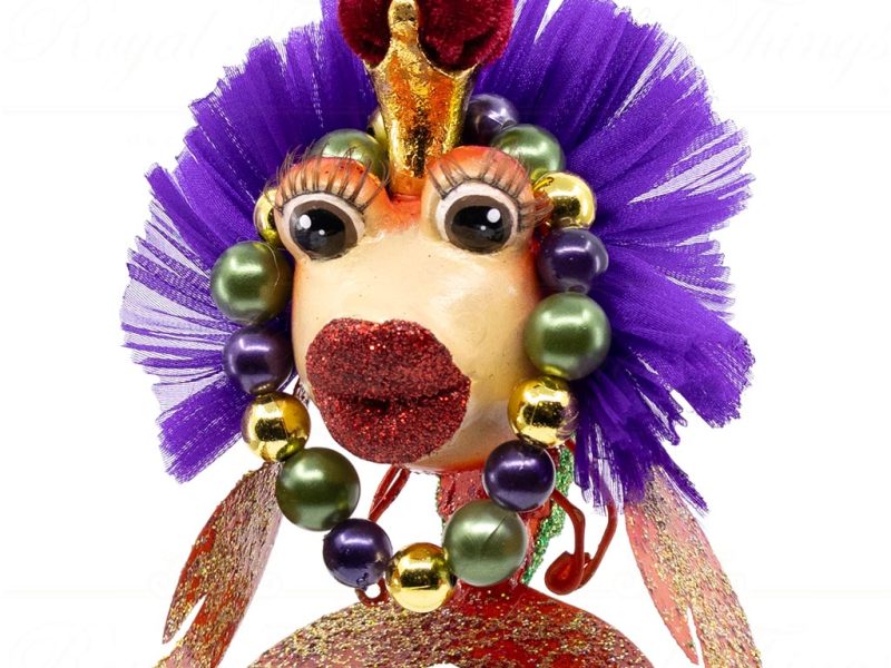 Katherine S Collection Christmas Heritage Ornament Queen Of Pearls Kissing Lobster Purple Red Green Kc 60 18821 Green