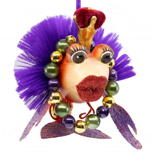 Katherine S Collection Christmas Heritage Ornament Queen Of Pearls Kissing Lobster Purple Red Green Kc 66 18821 Goldtail