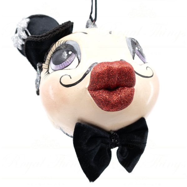 Katherine S Collection Christmas Heritage Ornament Broadway Star Giant Kissing Fish Black Silver Kc 28 28650
