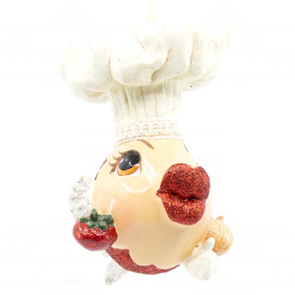 Katherine S Collection Christmas Heritage Ornament Charming Chef Kissing Fish White Red Blue Kc 28 28645 Red
