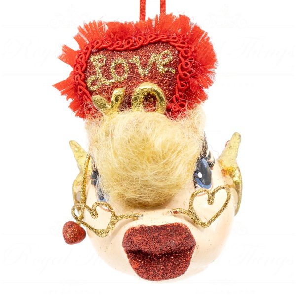 Katherine S Collection Christmas Heritage Ornament Cupido Kissing Fish Red Gold Kc 66 18870 Blondhair