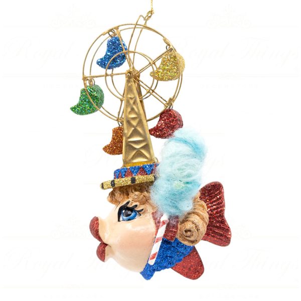 Katherine S Collection Christmas Heritage Ornament Ferris Wheel Kissing Fish Black Gold Burgundy Kc 66 18828