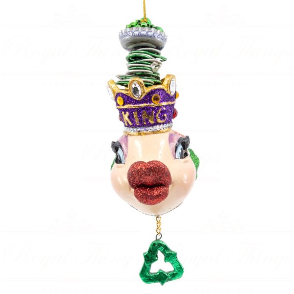 Katherine S Collection Christmas Heritage Ornament King Of Recycling Kissing Fish Green Purple Gold Kc 66 18814