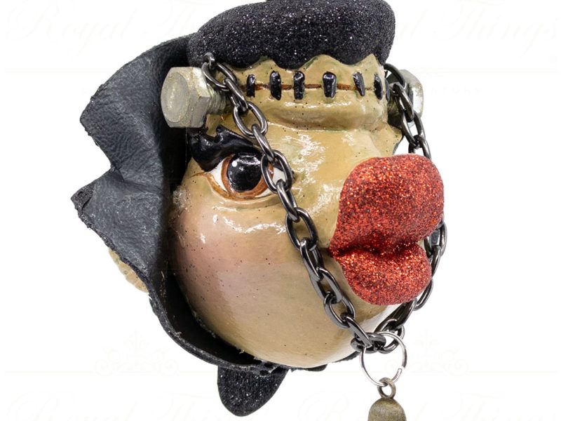 Katherine S Collection Christmas Heritage Ornament Scary Monster Kissing Fish Black Red Brown Kc 28 29637 A