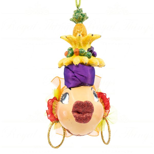 Katherine S Collection Christmas Heritage Ornament Tropical Lady Kissing Fish Yellow Purple Orange Kc 66 18817