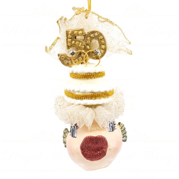 Katherine S Collection Christmas Heritage Ornament Wedding Anniversary Kissing Fish Gold Silver Cream Kc 66 18846 50