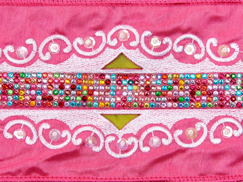 Katherine S Collection Christmas Ribbons Jewel Candy Ribbon Pink White Multi Kc 30 830133