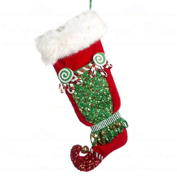 Katherine S Collection Christmas Stockings Stocking With Fur Trim Red Green White Kc 14 814258