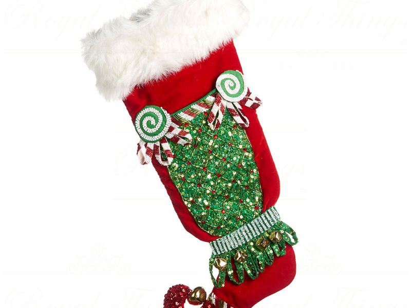 Katherine S Collection Christmas Stockings Stocking With Fur Trim Red Green White Kc 14 814258