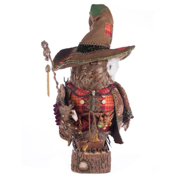 Katherine S Collection Halloween Collectible Broomstick Acres The Owl Warlock Tabletop Orange Brown Kc 28 428175 4