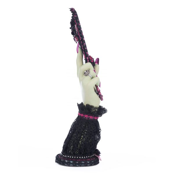 Katherine S Collection Halloween Collectible Pink Panic Possession Hand Held Mirror Tabletop Pink Black White Kc 28 428401 3