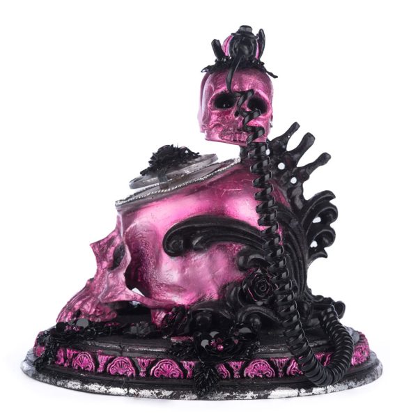 Katherine S Collection Halloween Collectible Pink Panic Possession Skull Roses Phone Tabletop Pink Black White Kc 28 428149 2