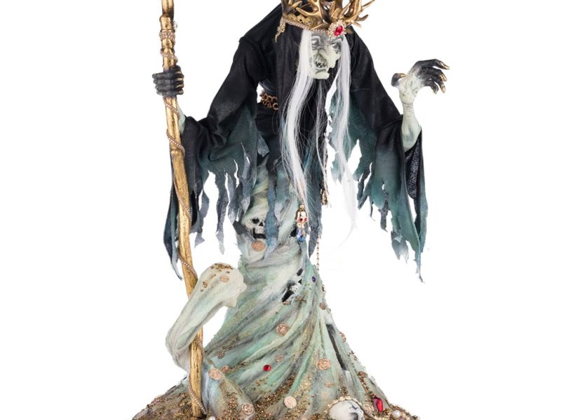 Katherine S Collection Halloween Collectible Treacherous Treasure Gilda Temptress Witch Tabletop Gold Green Black Kc 28 428209 1