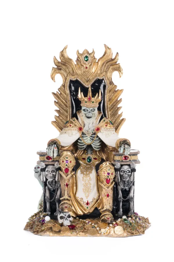 Katherine S Collection Halloween Collectible Treacherous Treasure Pirate King In Chair White Gold Kc 28 428220