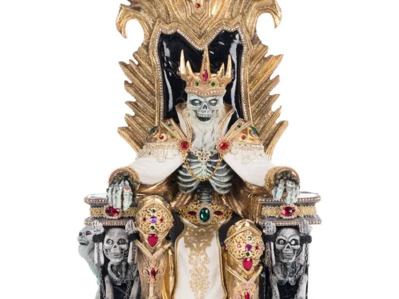 Katherine S Collection Halloween Collectible Treacherous Treasure Pirate King In Chair White Gold Kc 28 428220