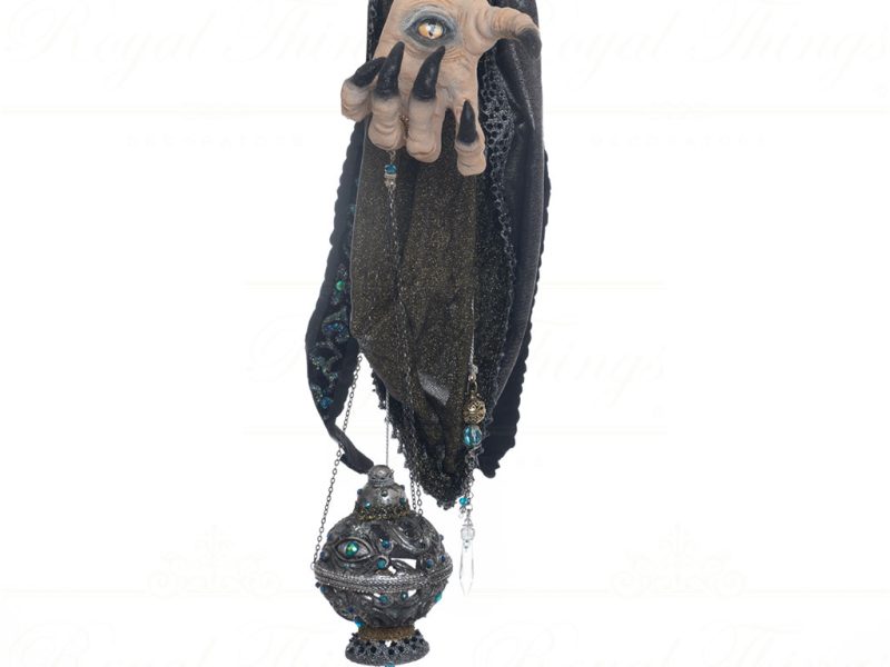 Katherine S Collection Halloween Collectible Seers Takers Hand With Orb Wall Display Black Gray Kc 28 328779