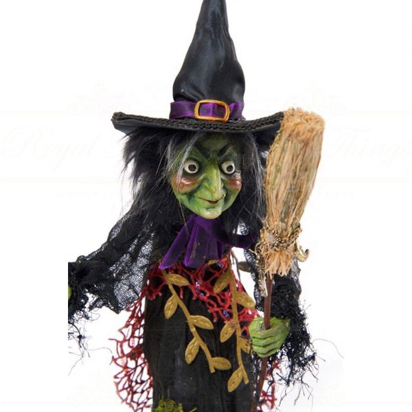 Katherine S Collection Halloween Midnight Witch Figurine Black Green Burgundy Kc 28 028650 2