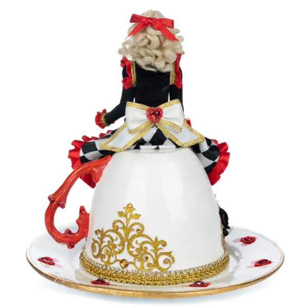 Katherine S Collection Spring Decorative Items Heart And Wonderland Alice On Teacup Red White Black Gold Red Kc 28 428124 2