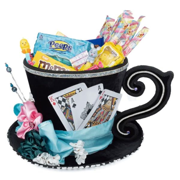 Katherine S Collection Spring Decorative Items Heart And Wonderland Mad Hatter Hat Candy Bowl Blue Pink Black Kc 28 428126 4