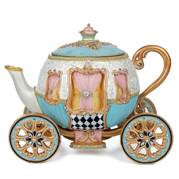 Katherine S Collection Spring Decorative Items Heart And Wonderland Teapot Carriage Candy Bowl Blue Pink Gold Kc 28 428125