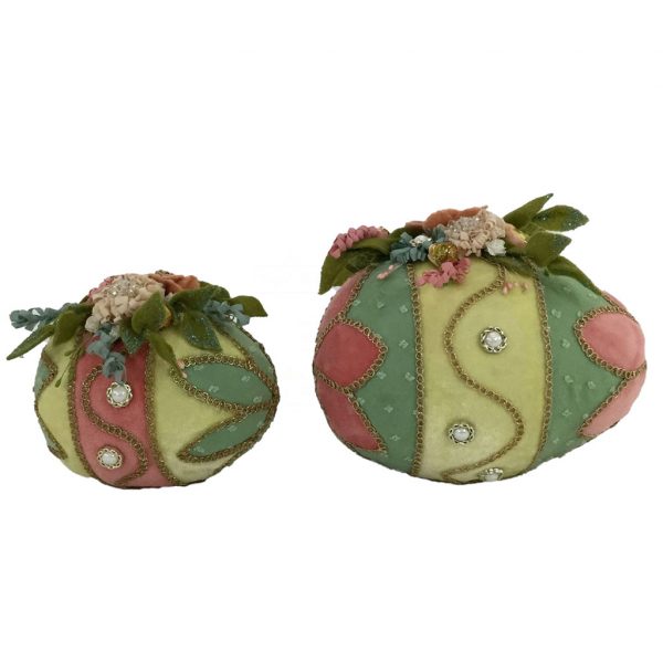 Katherine S Collection Spring Decorative Items Small Blooms And Blessings Egg Yellow Green Pink Kc 28 228409
