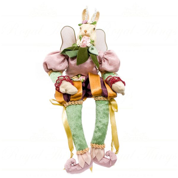 Katherine S Collection Wayne Kleski Heritage Collectible Doll Mr And Mrs Flowergarden Fairy Bunny Small Doll Burgundy Green Pink Kc 99 28013 2