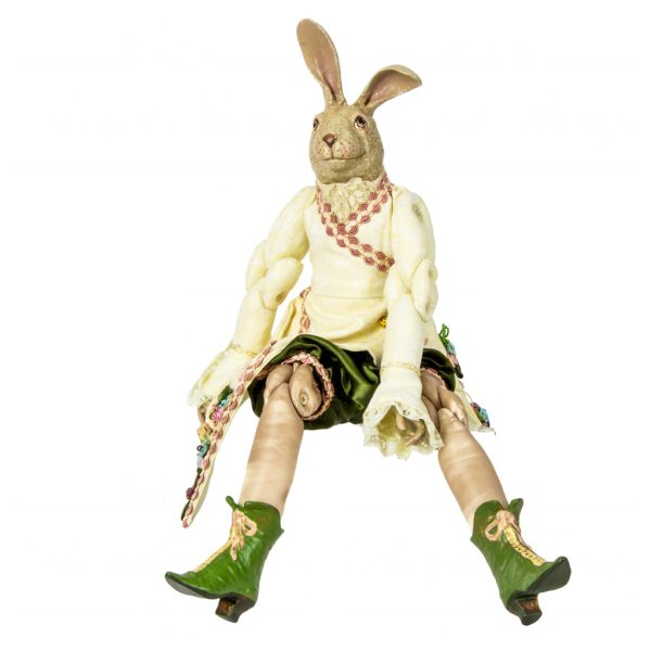 Katherine S Collection Wayne Kleski Heritage Collectible Dolls Aristocrat Rose Bunny Doll Cream Green Pink Kc 99 28003 Pose